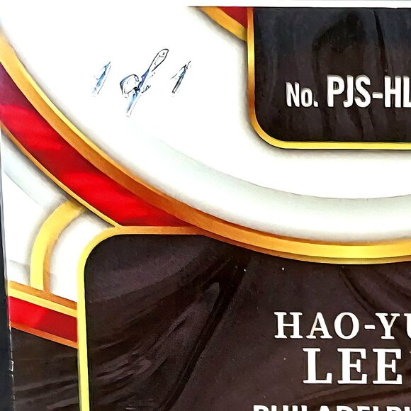2023 Select 1/1 Hao-Yu Lee Gold Vinyl Prizm Jumbo Swatch RC Rookie Phillies RARE - Picture 2 of 3
